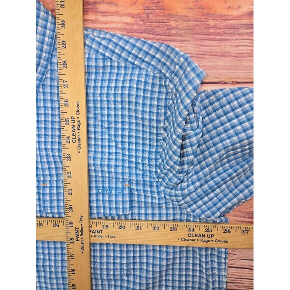Orvis Mens Blue Checkered Long Sleeve Shirt XL Active Fit Roll-Tab Sleeve - Picture 8 of 8